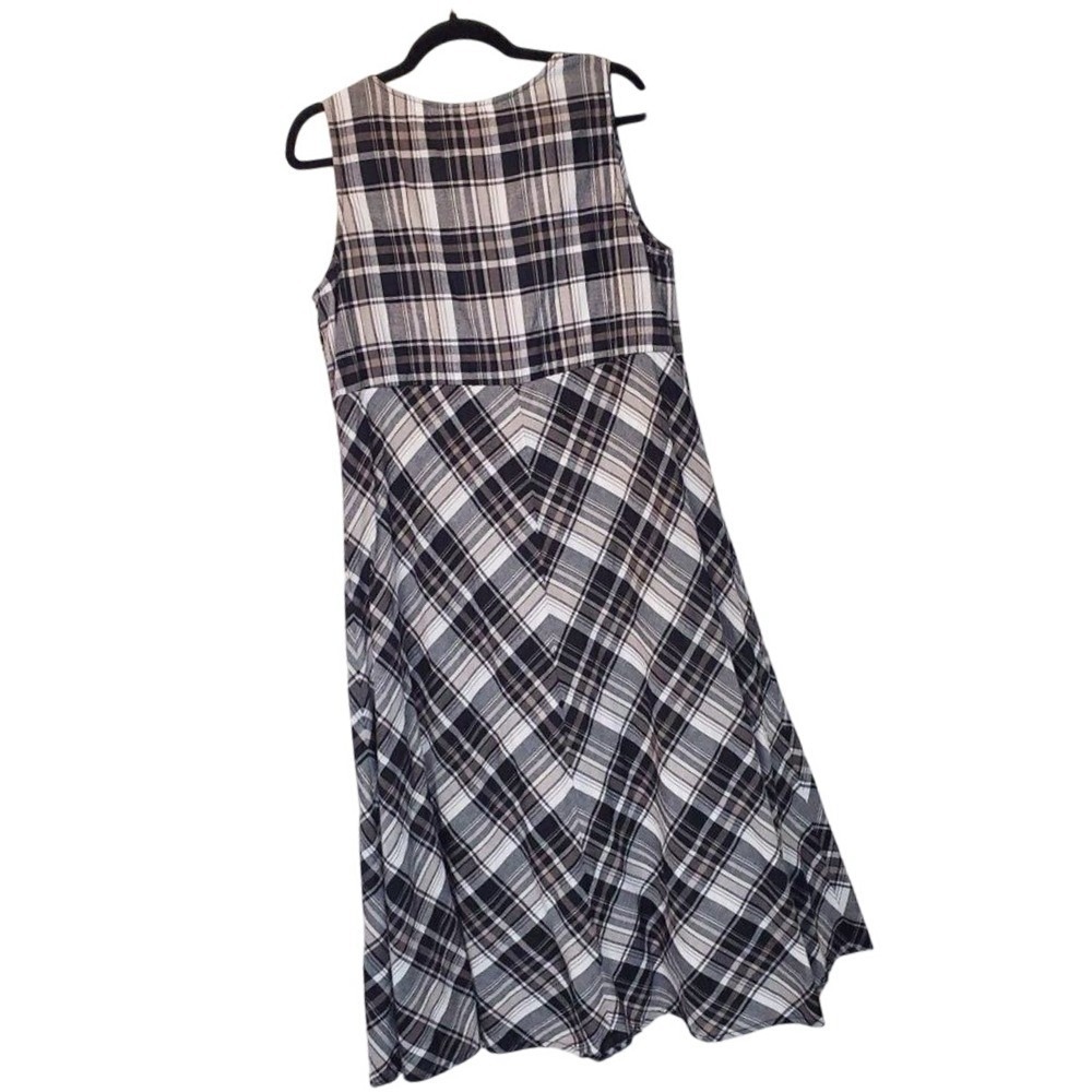 Tulip‎ Plaid Cotton Tank Dress – French Picnic / Lagenlook Summer | Size S - Picture 5 of 8